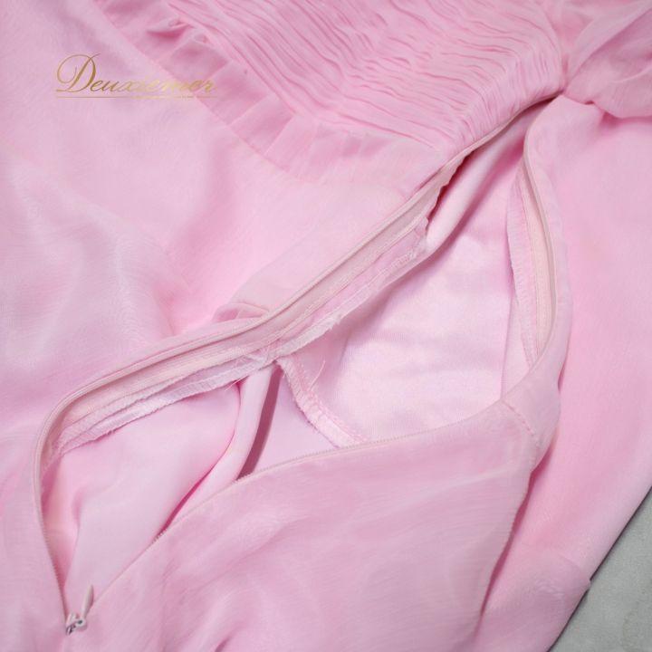 Used Ballroom dance costume, standard dress, one piece, lesson wear, party costume, thang loi, plain, simple, glossy, pink, cute, neat, spring color,
