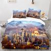 Statue Of Liberty Duvet Cover King Size Microfiber World Famous Building Bedding Set New York Landmark Cityscape Comforter Cover