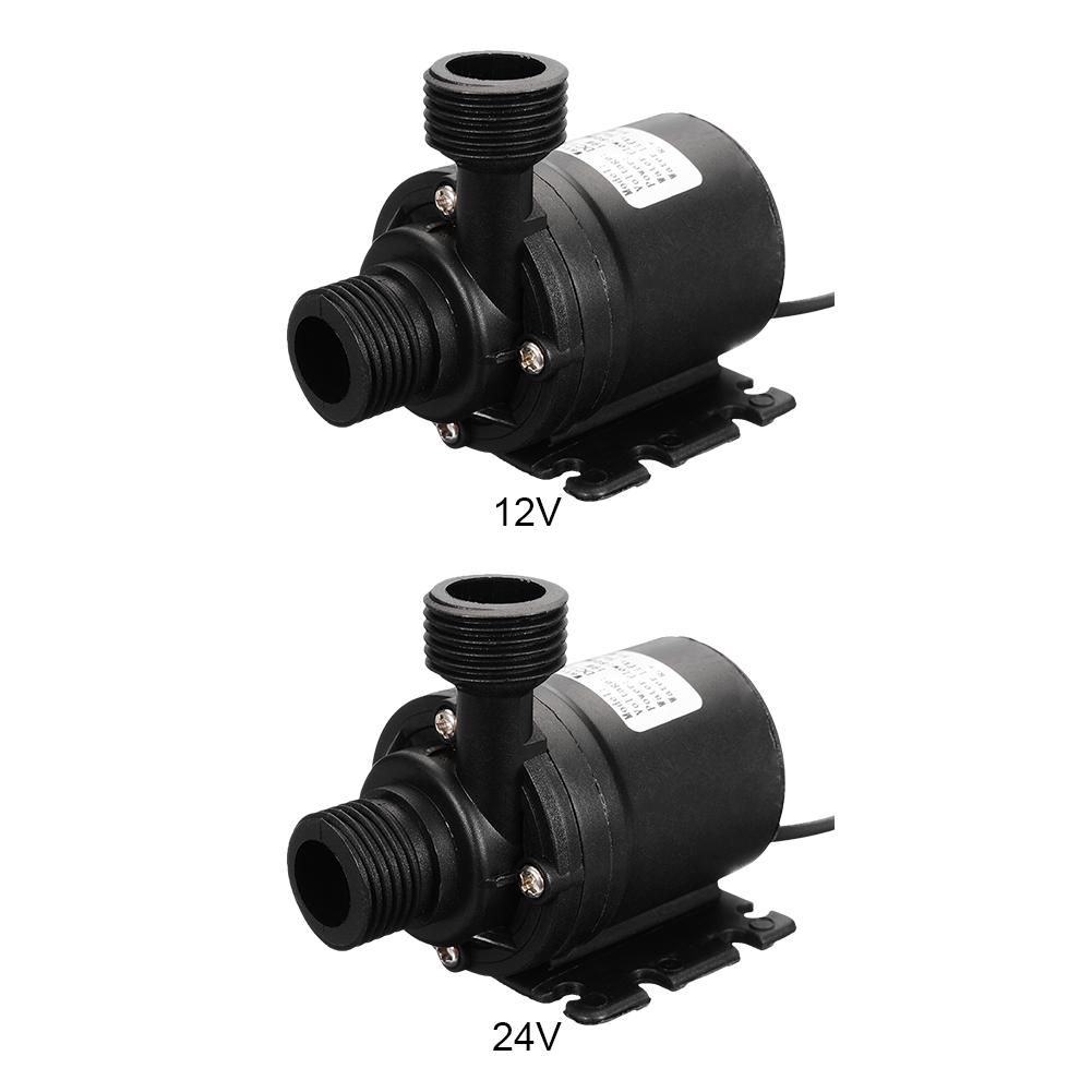 Погружной водяной насос DC 12V/24V Водонепроницаемый насос для погружения в воду 5,5 м Бесщеточный двигатель для системы охлаждения Фонтанов Нагревателя