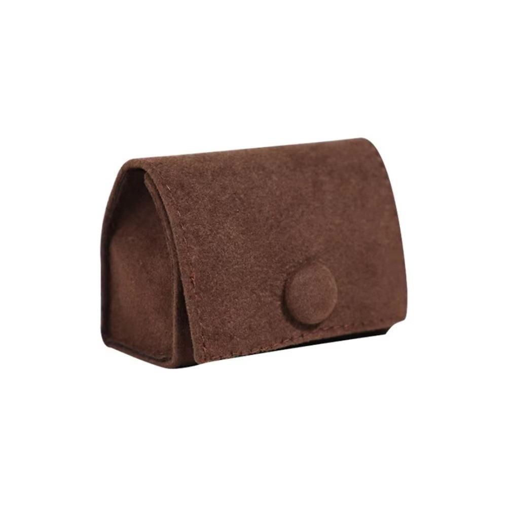 Velvet Jewelry Box Button Closure Travel Ring Box Jewelry Storage for Wife Mom Daughter and Friend