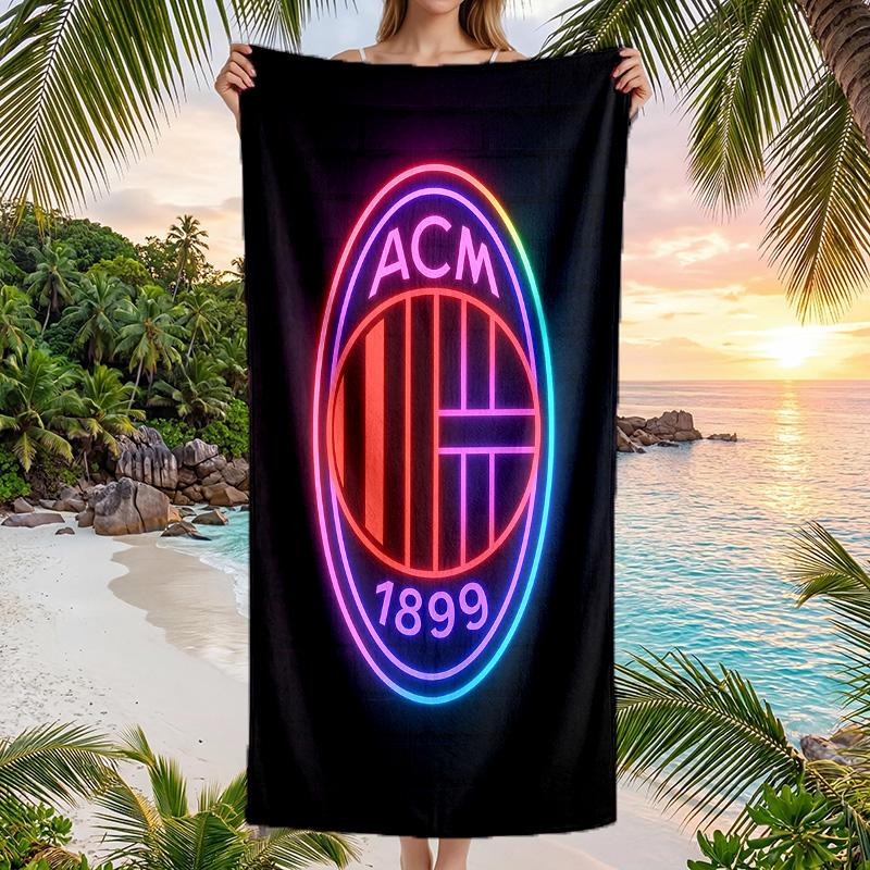 AC Milan Beach Towel Soft Microfiber Summer Towel Quick Dry Absorbent Towel for Beach Swimming Pool Travel