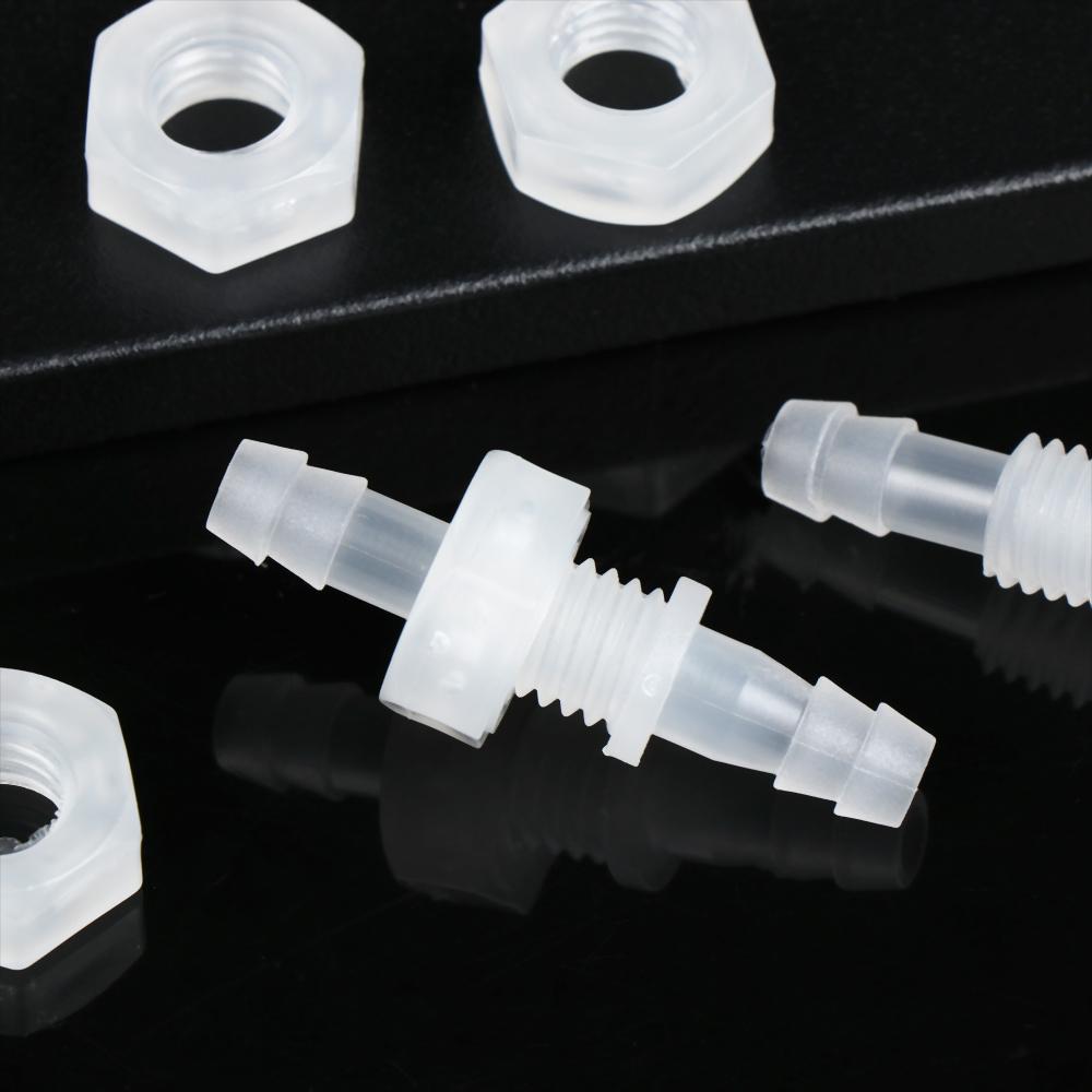 5pcs 3~8mm Aquarium Pagoda Joints Straight Connectors Thread Hex Nut Hose Fittings Fish Tank Adapter