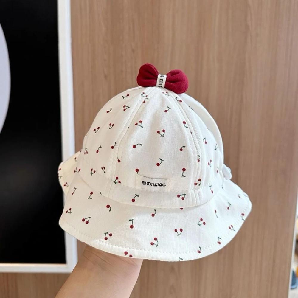 Baby fisherman hat spring and fall thin section sweet and lovely sunshade fisherman hat summer sun hat