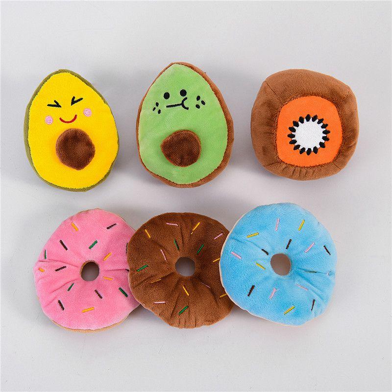 Питомец щенок пищащий пончик игрушка мягкая жевательная игрушка для собак пушистая дрессировка
