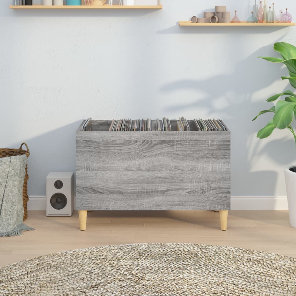 Record Cabinet Grey Sonoma 74.5 x 38 x 48 cm Engineered Wood