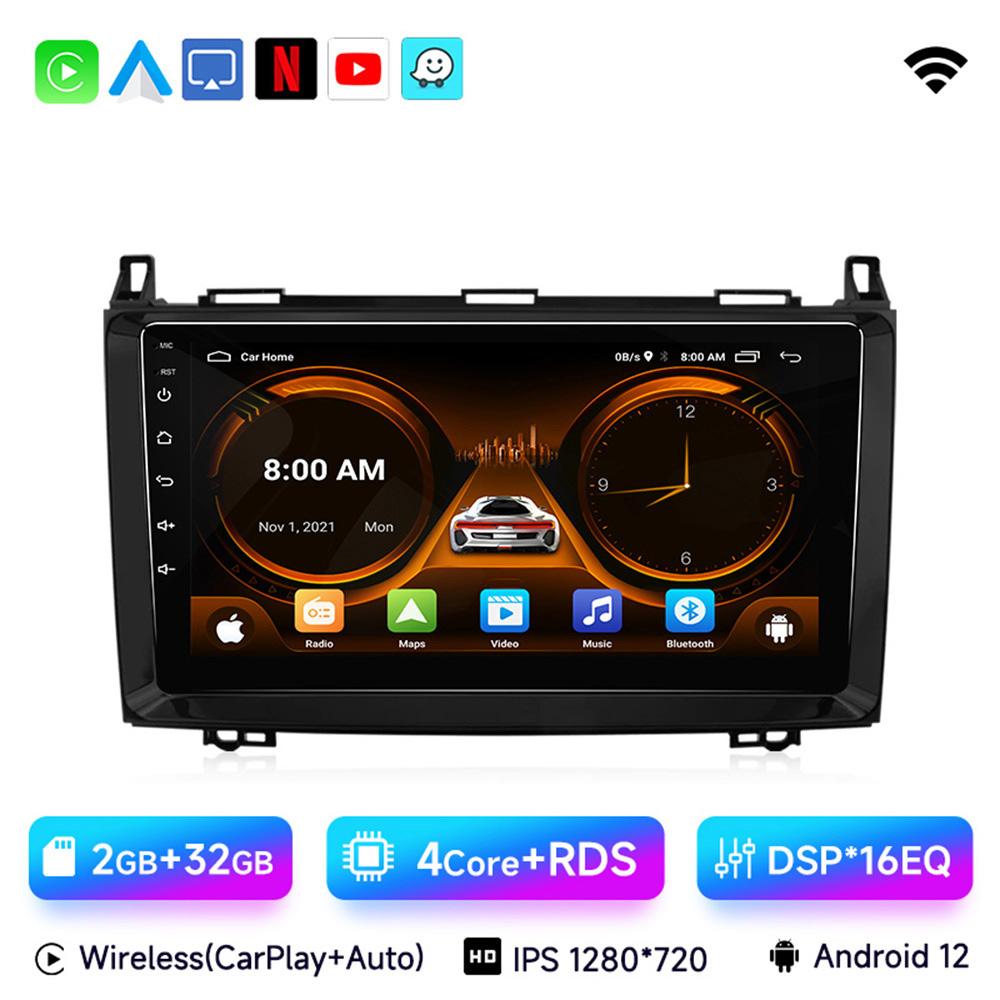 JIUYIN Android 13 автомобильное радио для Mercedes Benz W169 W245 B200 W906 Sprinter W639 Vito беспроводной CarPlay Auto No 2 din 2din DVD