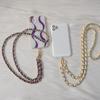 New Phone Accessory Long Cellphone Chain Anti Lost Universal Metal Leather Shoulder Neck Crossbody Phone Strap Case Holder Chain