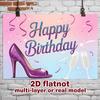 Party Backdrop Birthday Purple Photo Booth Background Front Door Decor