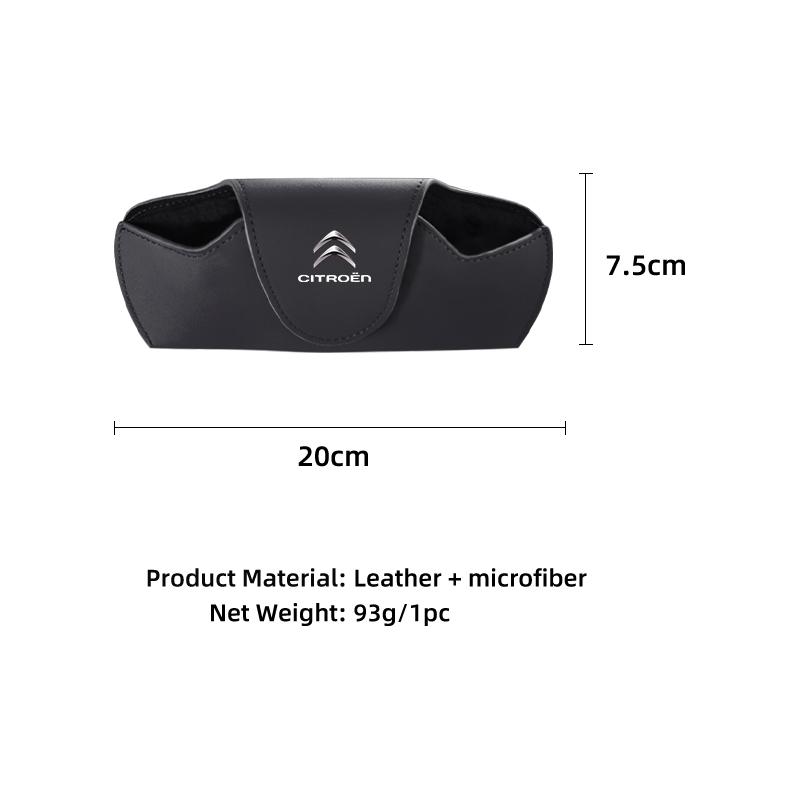 Leather Car Glasses Box Sunglasses Storage Holder For Citroen C4 C5 C1 Berlingo Celysee Cactus Picasso Aircross Saxo Grand
