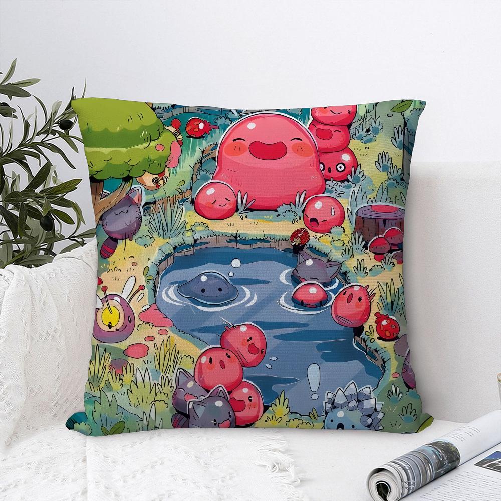 Чехол для подушки игры S-Slime R-Ranchers, Плюшевая ткань, Мягкий чехол для подушки, Двусторонний принт, Чехол для диванной подушки, Чехол для декоративной подушки