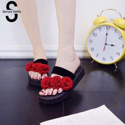 Женские тапочки на платформе, повседневная обувь на плоской подошве, летние женские шлепанцы для пляжа 2024 года, zapatos mujer 596k