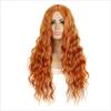 Orange Brown Wig Synthetic Long Wigs for Women Water Wave Hairstyle Cosplay Halloween Party Natural Sexy Ladies Wig