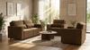Wohnzimmer-Set Komo: Zweisitzer-Sofa mit Schlaffunktion und 2 ausklappbare Sessel, Velours, Family Meble