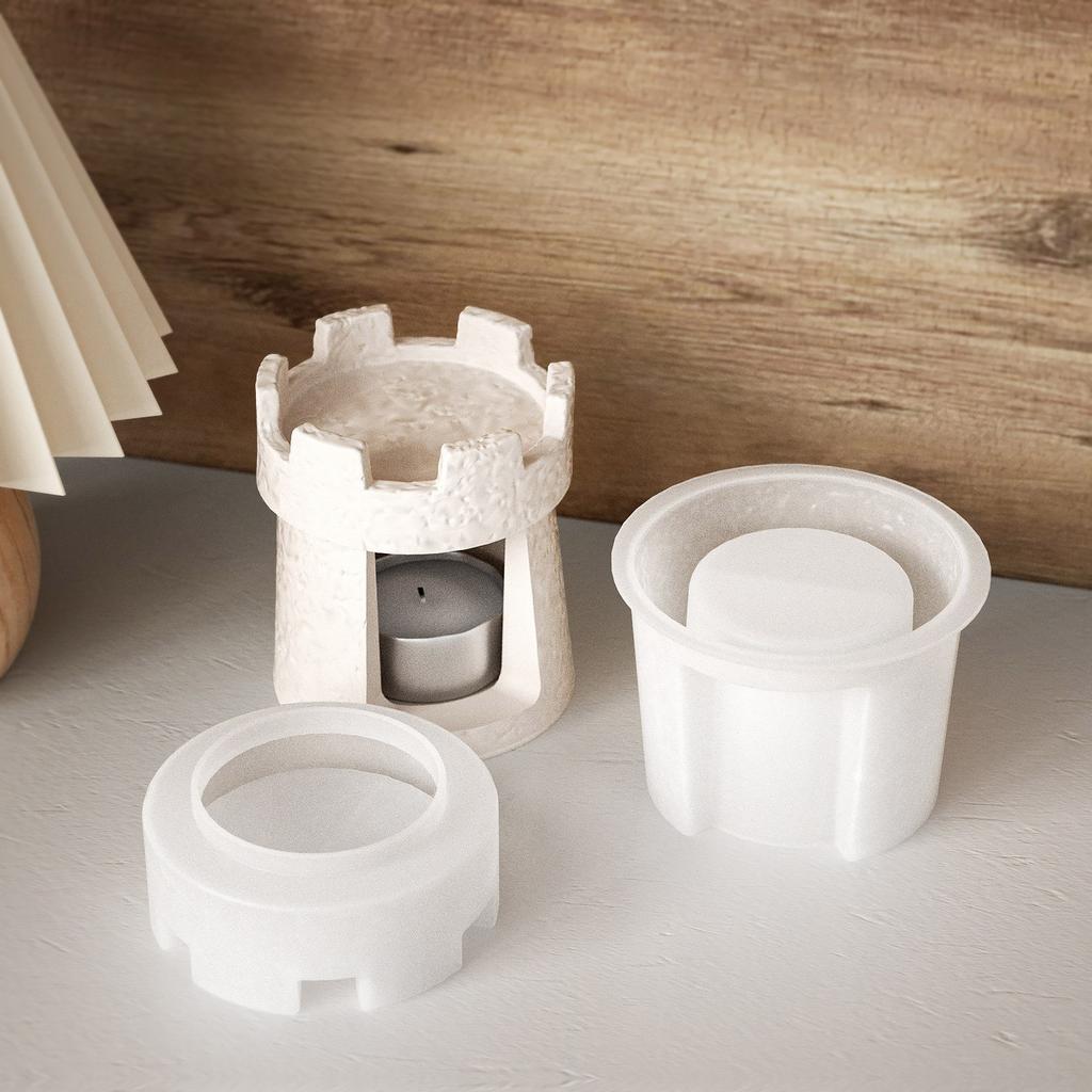 Силиконовый замок подсвечник форма орнамент гипсовые формы силиконовая текстура подходит для изготовления подсвечник орнамент