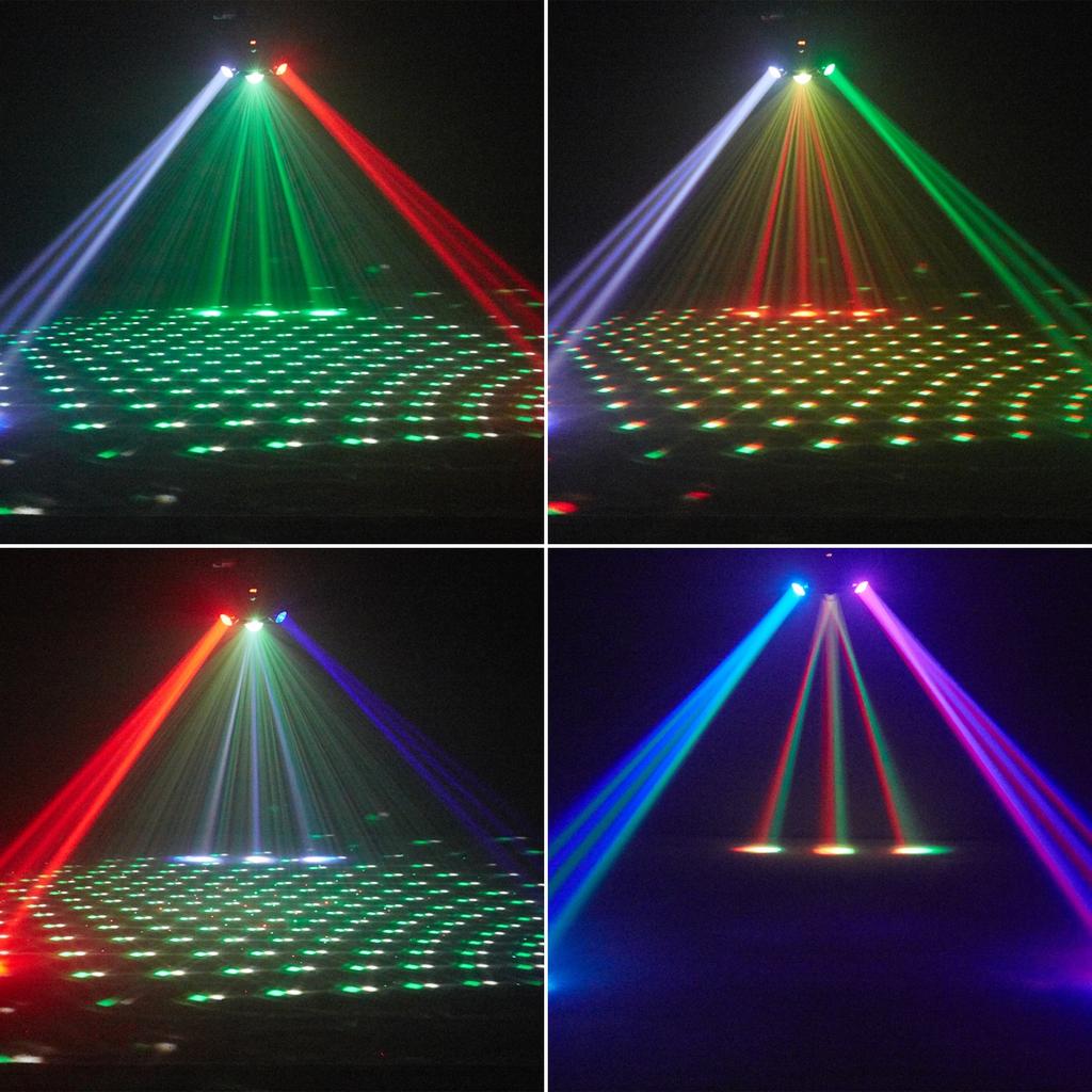 RGBW светодиодный сценический дискотечный вращающийся свет, разноцветные лучи, DJ магический шар, пульт управления звуком, лампа для вечеринок, клубов, лазерное шоу