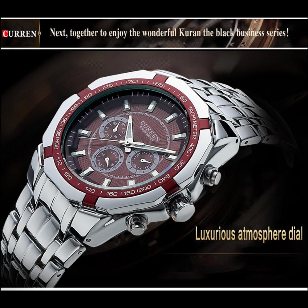 CURREN Top Brand Luxury Watch CURREN Casual Military Quartz Sports Wristwatch Full Steel Waterproof Men's Clock Relogio Masculino