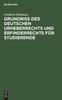 Книга Grundriss Des Deutschen Urheberrechts Und Erfinderrechts Fur Studierende