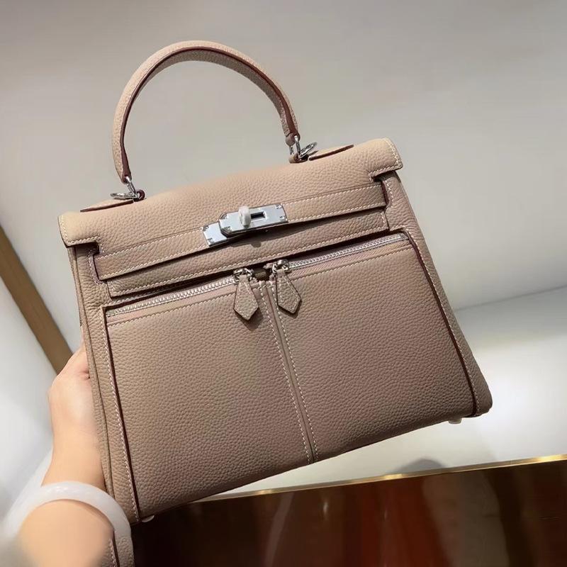 Новая сумка Lakis с двойными молниями и широкими плечевыми ремнями, высококачественная, с несколькими карманами, хорошая текстура, натуральная коровья кожа