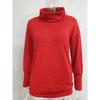 Autumn and Winter Women's Fashion Casual Turtleneck Brushed Knitwear
