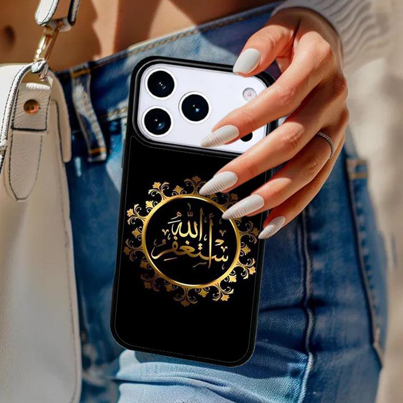 Исламский мусульманский чехол для телефона Bismillah для iPhone 17 Air 14 15 13 12 Max Чехол для Apple 14 15 16 16e 11 Pro Max Plus
