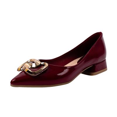 Модная брендовая обувь, женская офисная женская обувь на плоской подошве с острым носком, элегантная женская обувь для вечеринок, большие размеры 42, черный, красный