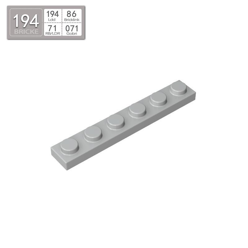 BRICKE 1x6 Thin Plate for Lego 3666 Compatibility – Loose MOC Building Blocks