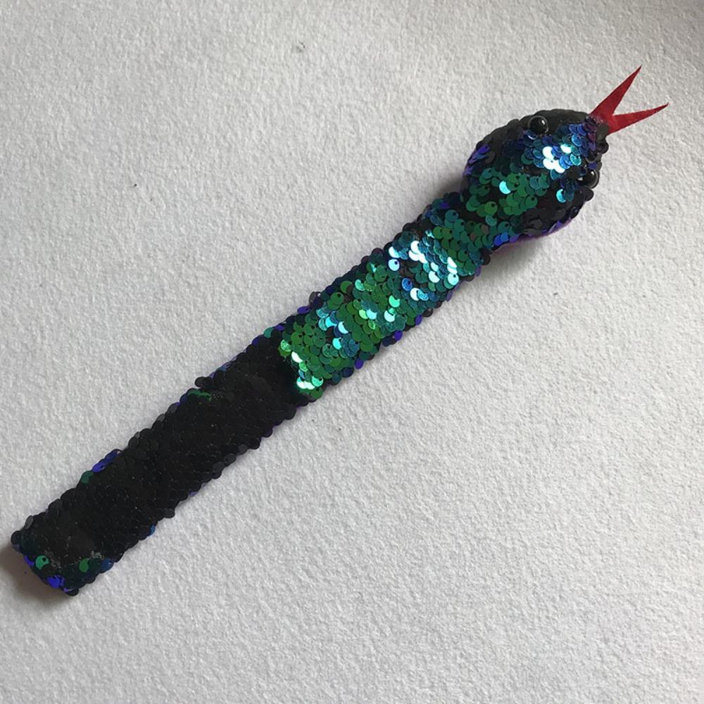 Браслет с пайетками и змеей, двусторонний, с хлопком, круг, игрушки, блестящий браслет для вечеринки по случаю рождения ребенка