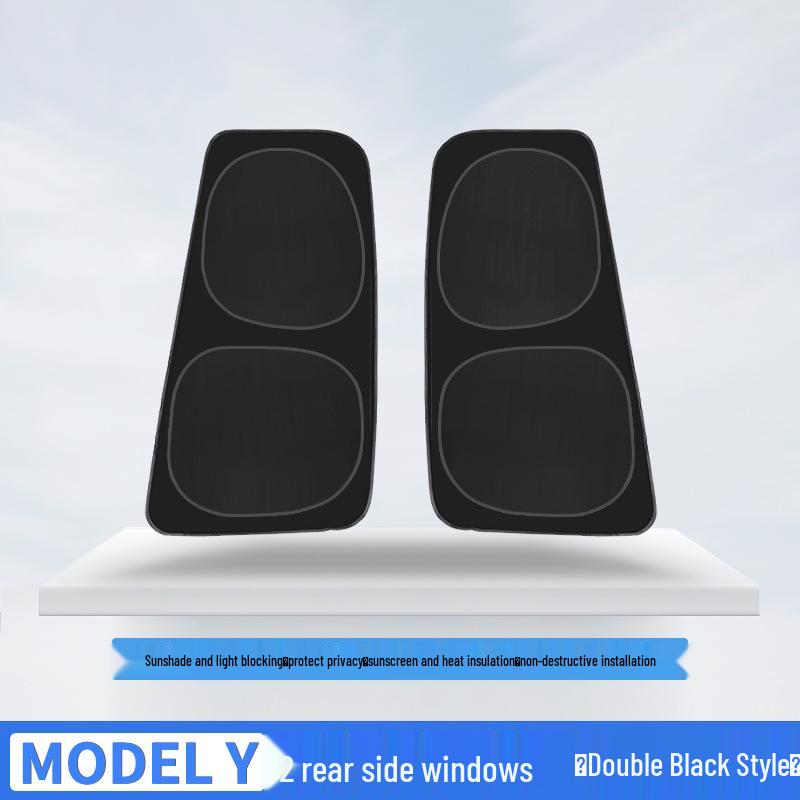 Lightproof Side Window Sunshade & Privacy Curtain for Tesla Model 3/Y - Heat Insulation & Sun Protection