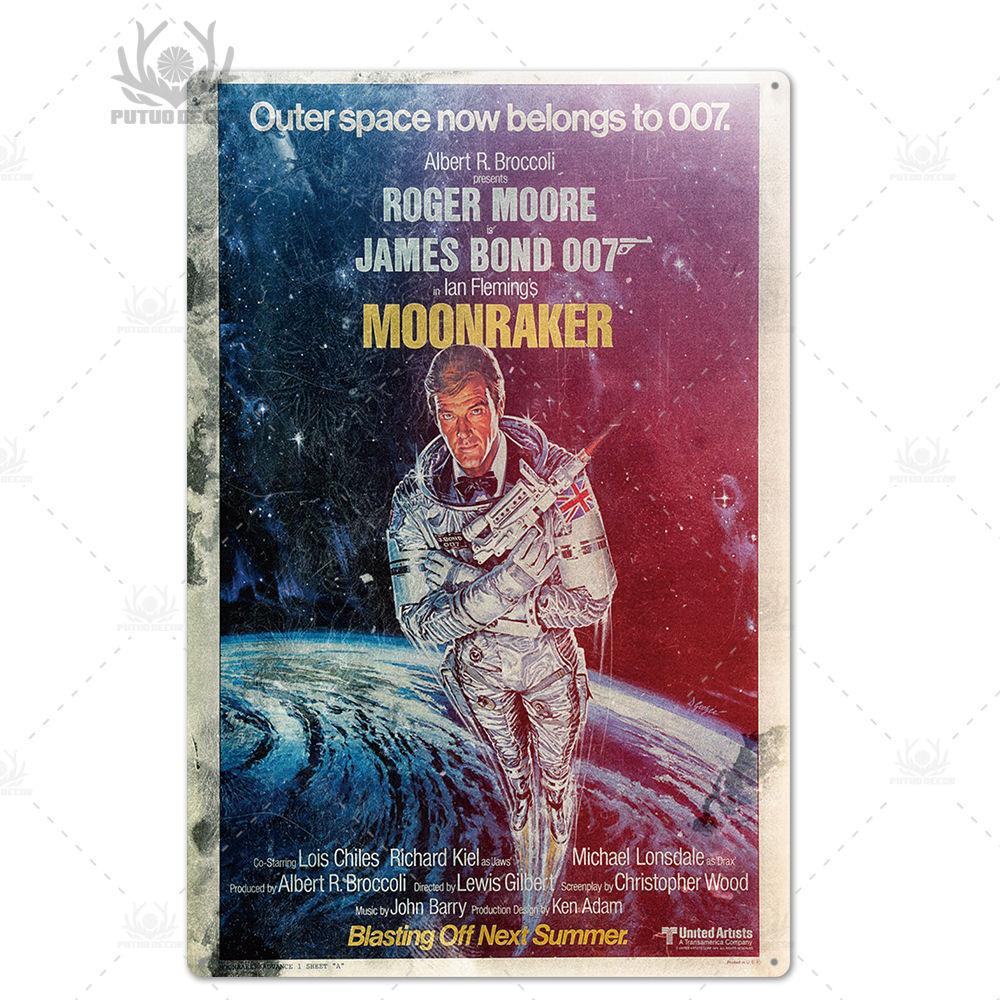 Putuo Декор 007 фильм металлический постер ретро классический фильм металлическая жестяная вывеска металлическая винтажная Настенный декор для бара, паба, клуба, мужская пещера