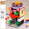 LOZ 1627 City Street  Pot Food Shop Store Restaurant Architecture Model Mini Blocks Bricks Building Toy  No Box