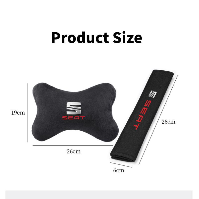 mszh8 Car Headrest Lumbar Rest Cushion Neck Support Neck Pillow for Seat Leon IBIZA Arona Arosa Ateca Cordobe Exeo Mii Tarraco Leon