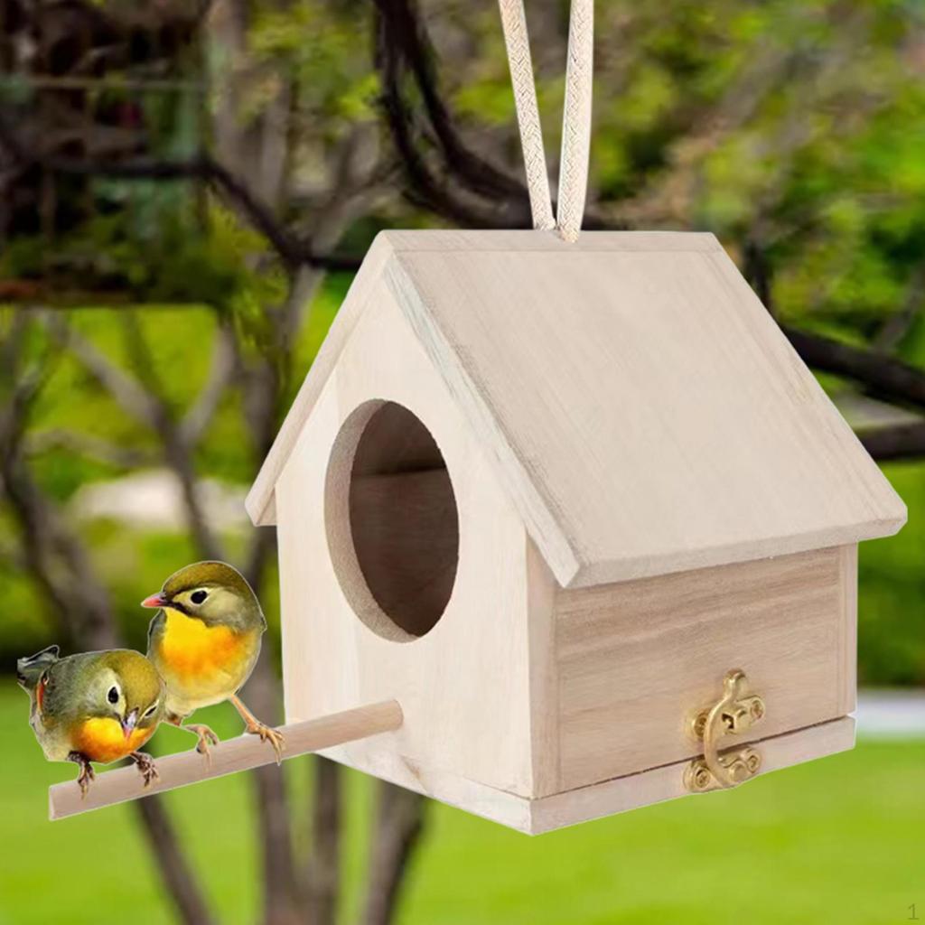 Bird House Hanging Birdhouse, Bluebird Wooden Box