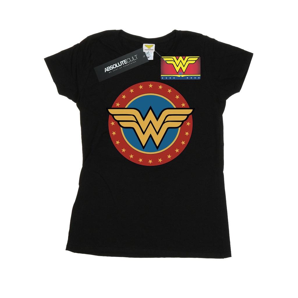 DC Comics Womens/Ladies Wonder Woman Circle Logo Cotton T-Shirt