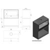 Wood burning steel stove KRATKI KARI 95 Ø 180 14 kW recess for wood black thermotec self closing door