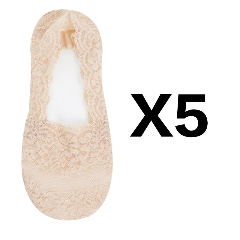 1/5 пар для женщин и девочек, летние кружевные носки с вишневым цветочным принтом из силикагеля, нескользящие нескользящие тапочки на хлопковой подошве с невидимой хлопковой подошвой, носки-лодочки