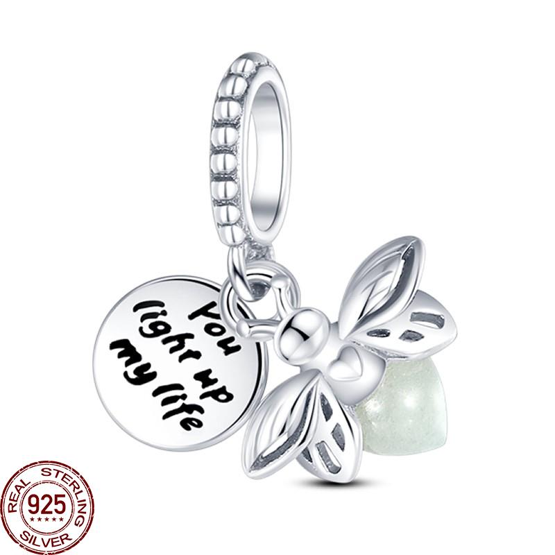 Animal Collection Dangle 925 Sterling Silver Pave Monkey Charm Beads Fit Original Bracelet DIY Jewelry Making For Women