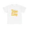 Графическая футболка Take It Easy Унисекс Тяжелая хлопковая футболка
