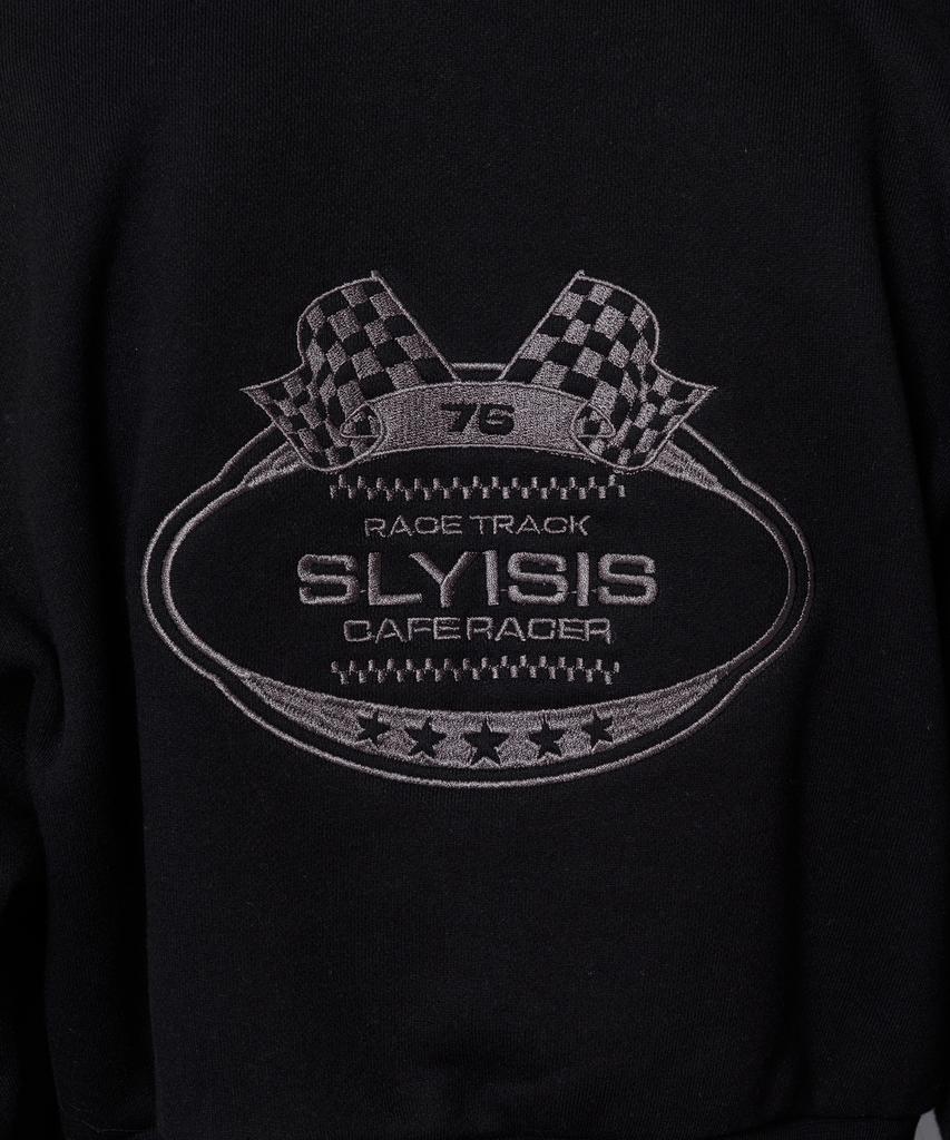 Укороченная толстовка на молнии Slyisis Star Line (черный)