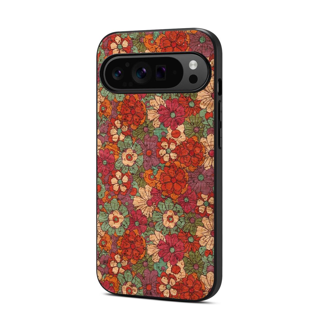 For Google Pixel 10/Pixel 10 Pro Case Flower Print PU Leather+PC+TPU Phone Cover