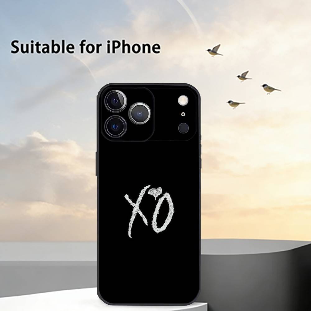Чехол для телефона W-Weeknd X-XO для iPhone 17,16,15,14,13,12,11 Plus,Pro Max,XS, Мягкий силиконовый черный чехол