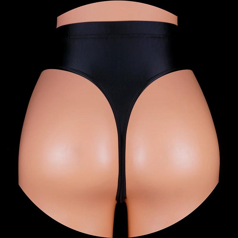 Japan Style Women Sexy Thongs Shiny Smooth High Waist G-string Sexy T-Back Lingerie Thong UnderWear Satin Glossy Femme Tight