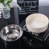 High Foot Dog Cat Bowl Stainless Steel Dog Feeder Dish Raised Dish Pet Food Water Bowls  Indoor