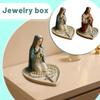 Mary Rosary Holder, Sacred Catholic Sculpture Religious Blessed Statue, Elegant Our Lady Resin Jewelry Box For Necklace Rings, Gift For Wome