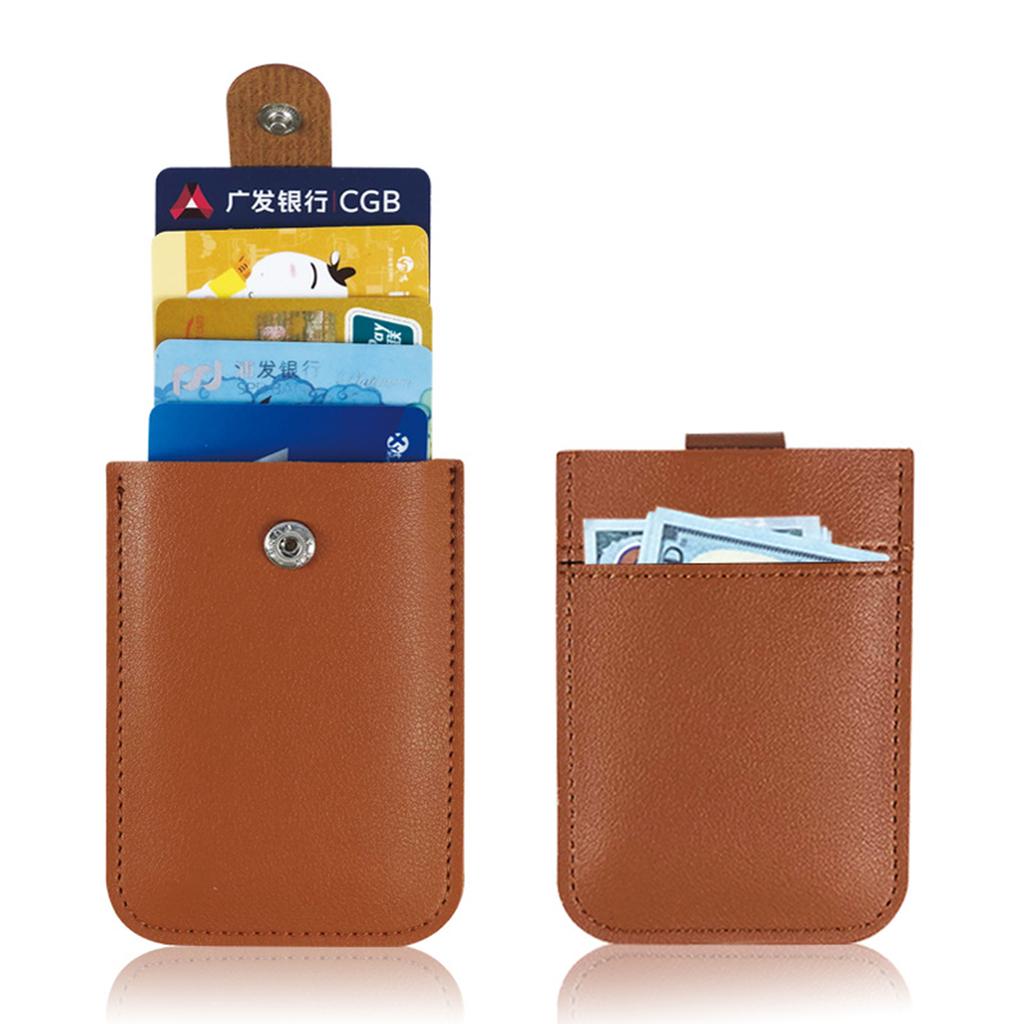 Тонкий повседневный держатель для кредитных карт для мужчин и женщин, кожаный кошелек для карт, деловой кошелек