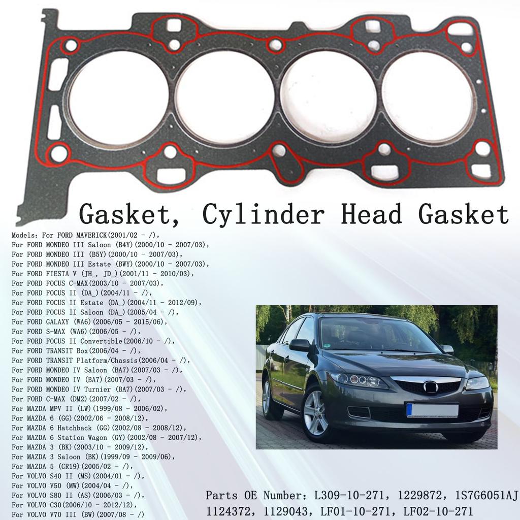 Engine Gasket, Cylinder Head Gasket for FORD MONDEO for FORD FOCUS for MAZDA for VOLVO OE L30910271 1229872 1S7G6051AJ