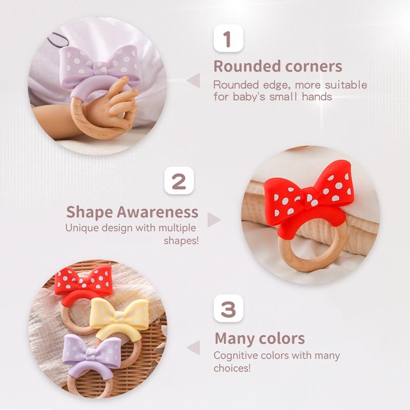 1Pcs Baby Silicone Teether Teething Chew Toys Bpa Free Silicone Diy Pacifier Chain Necklaces Pendant Cartoon Animal Teethers