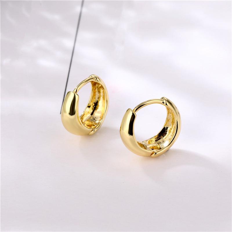 Покрытые серьги-кольца U-образной формы с матовой отделкой для женщин, толстые минималистичные корейские серьги, модная бижутерия