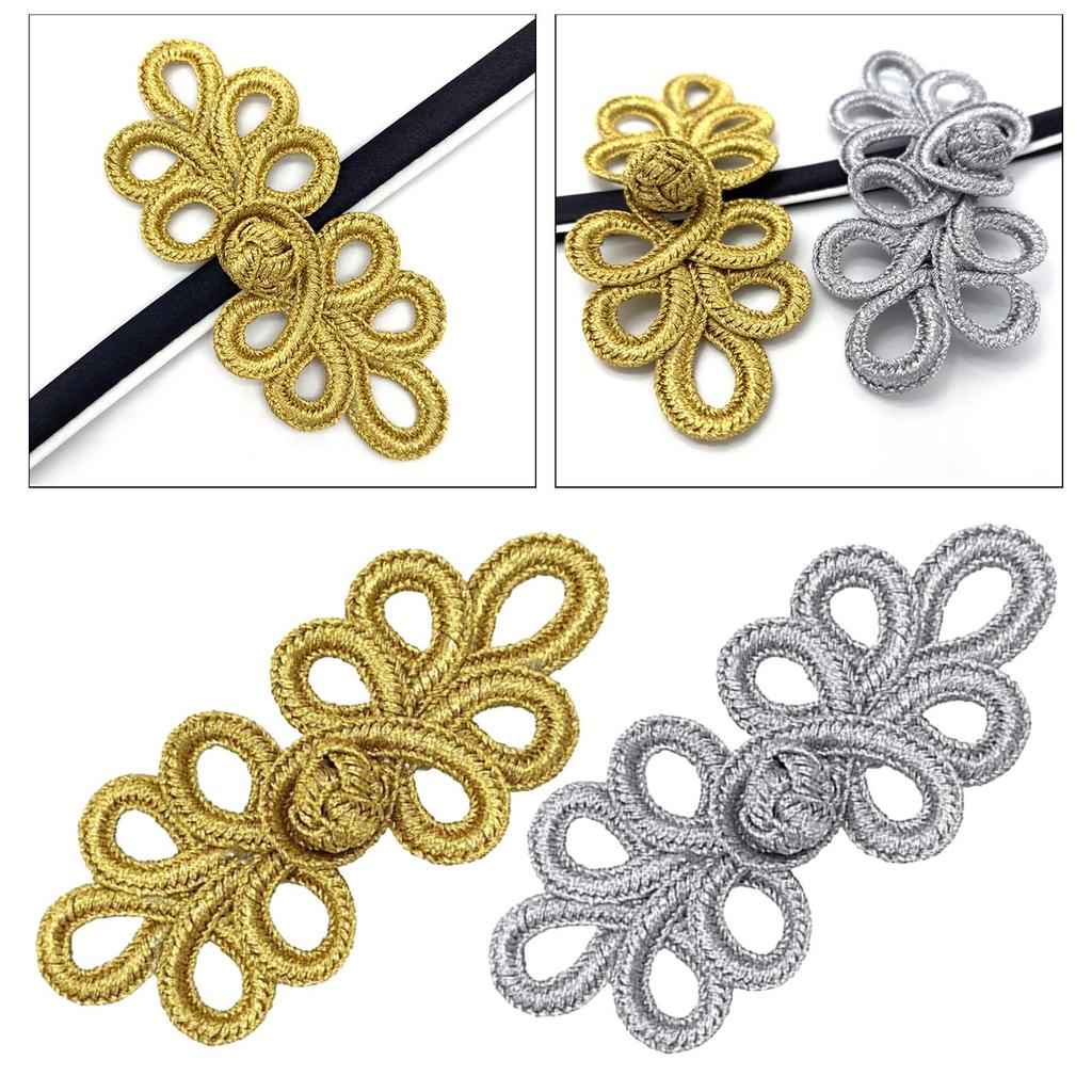 10Pair Chinese Knots Frog Buttons Sewing Button Closure Fasteners Traditional Handcraft Button Decor Closure Button For Sewing