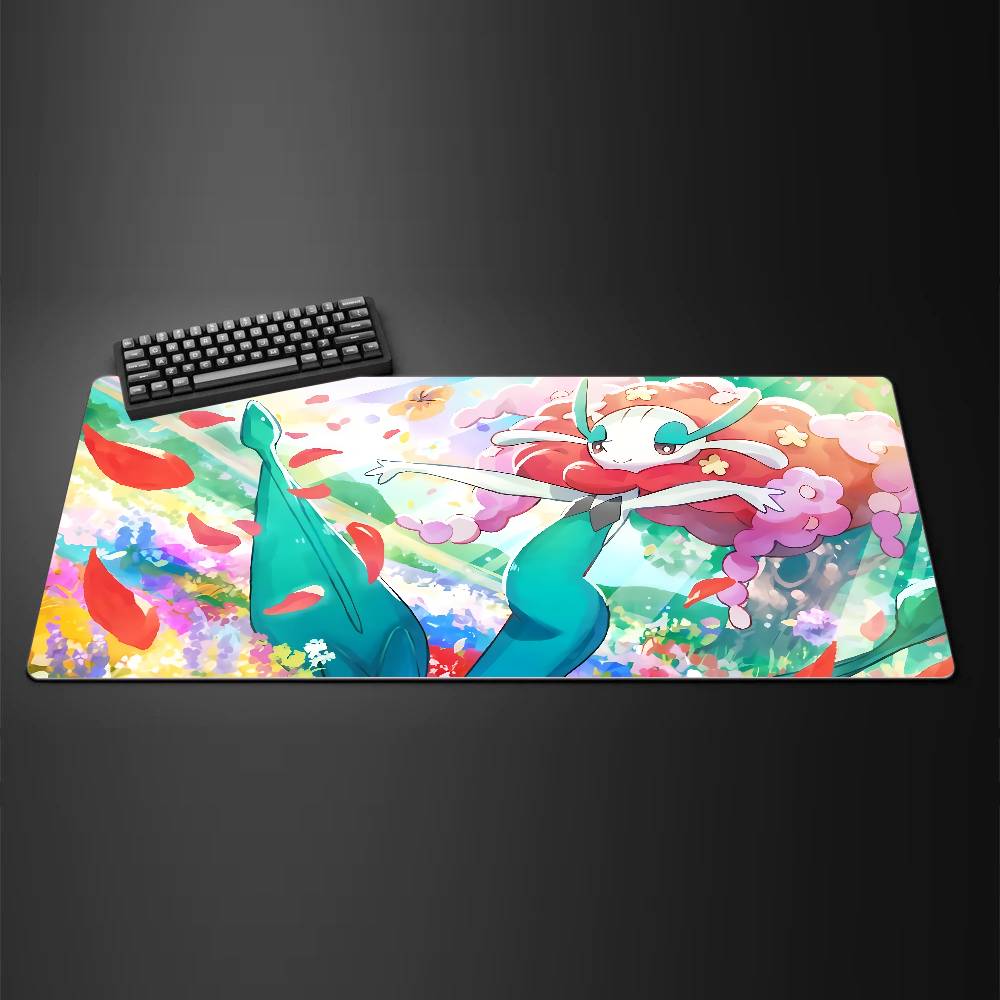 Pokemon Pikachu Gaming Mouse Pad Large Desk Mat 2MM Stitched Edge Keyboard Pad Non Slip Rubber Base Office Table Mat
