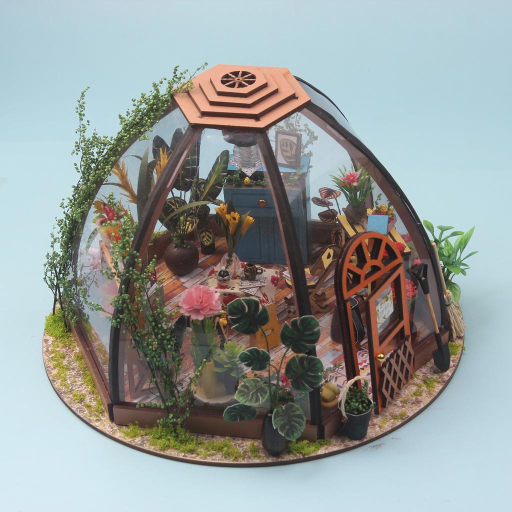 DIY Flower Room Model Hand‑Made Wooden Creativity Stereoscopic Mold for Children Adults Model Kit DIY Miniature Dollhouse Kit